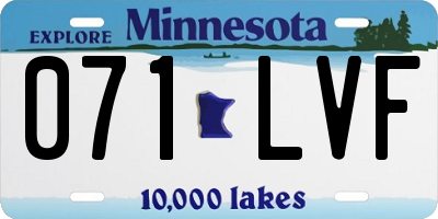 MN license plate 071LVF