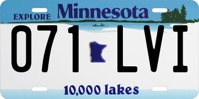 MN license plate 071LVI
