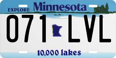 MN license plate 071LVL