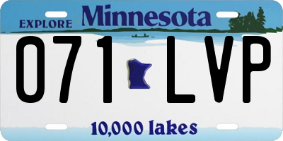 MN license plate 071LVP