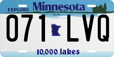 MN license plate 071LVQ