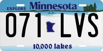 MN license plate 071LVS
