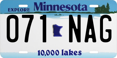MN license plate 071NAG