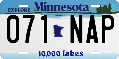 MN license plate 071NAP