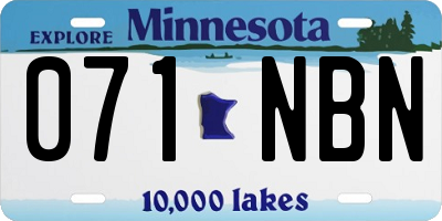 MN license plate 071NBN