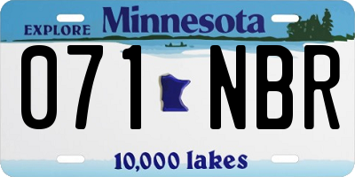 MN license plate 071NBR