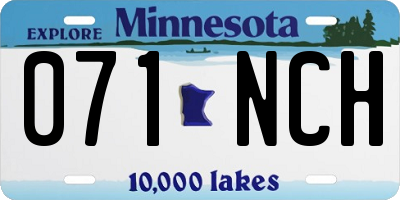 MN license plate 071NCH