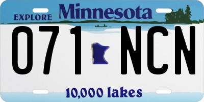 MN license plate 071NCN