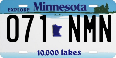 MN license plate 071NMN