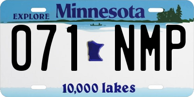 MN license plate 071NMP