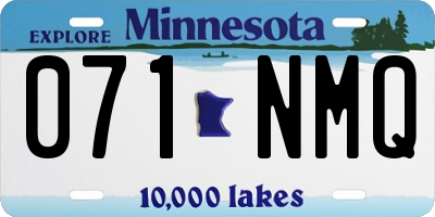 MN license plate 071NMQ