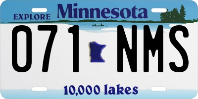 MN license plate 071NMS