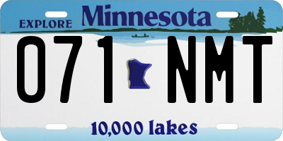 MN license plate 071NMT
