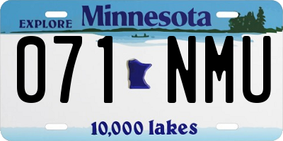 MN license plate 071NMU