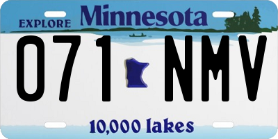 MN license plate 071NMV
