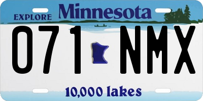 MN license plate 071NMX