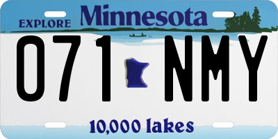 MN license plate 071NMY