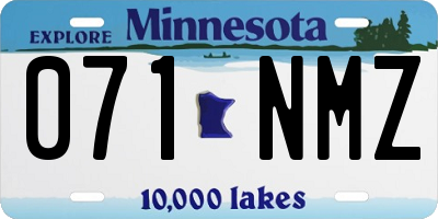 MN license plate 071NMZ