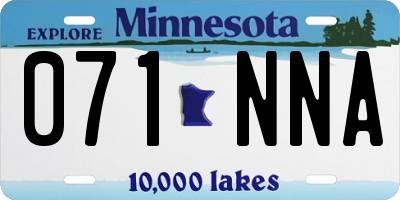 MN license plate 071NNA