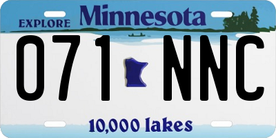 MN license plate 071NNC