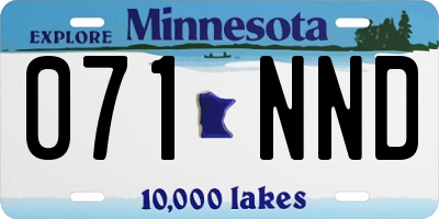 MN license plate 071NND