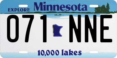 MN license plate 071NNE
