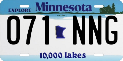 MN license plate 071NNG