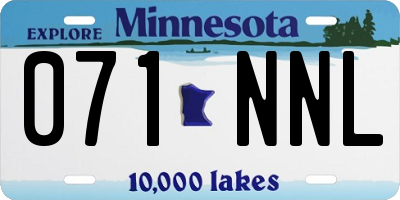 MN license plate 071NNL