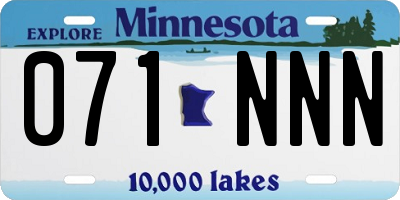 MN license plate 071NNN