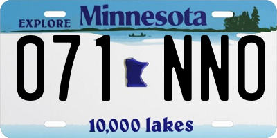 MN license plate 071NNO