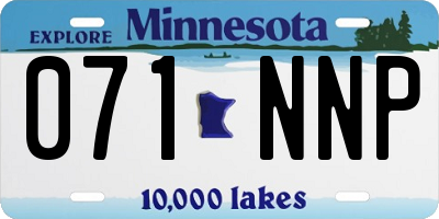 MN license plate 071NNP