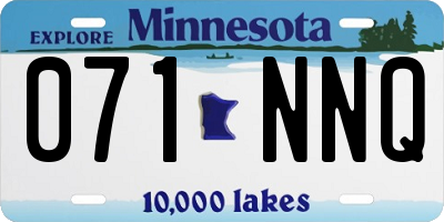 MN license plate 071NNQ