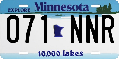 MN license plate 071NNR