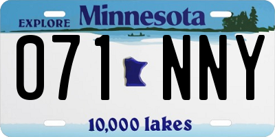 MN license plate 071NNY