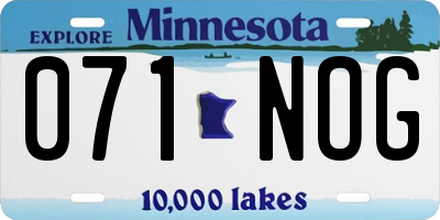 MN license plate 071NOG