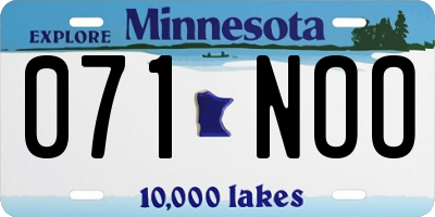 MN license plate 071NOO