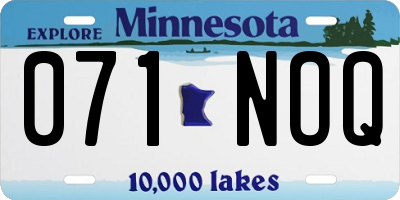 MN license plate 071NOQ