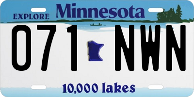MN license plate 071NWN