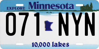 MN license plate 071NYN
