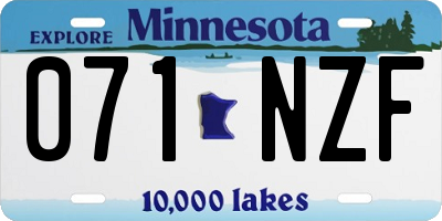 MN license plate 071NZF