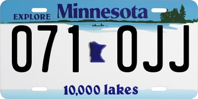 MN license plate 071OJJ