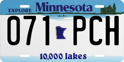 MN license plate 071PCH