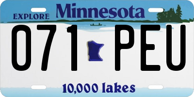 MN license plate 071PEU