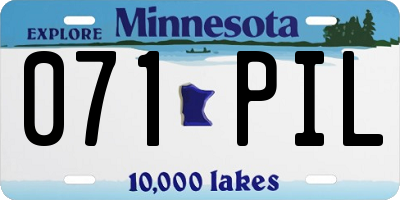 MN license plate 071PIL