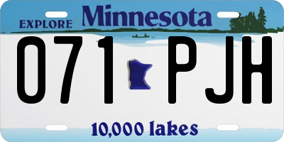 MN license plate 071PJH