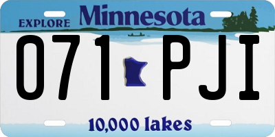 MN license plate 071PJI