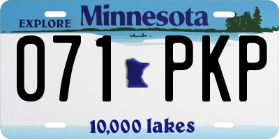 MN license plate 071PKP
