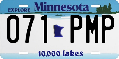 MN license plate 071PMP