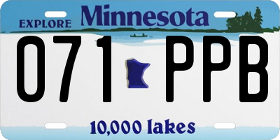 MN license plate 071PPB