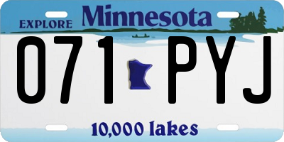 MN license plate 071PYJ